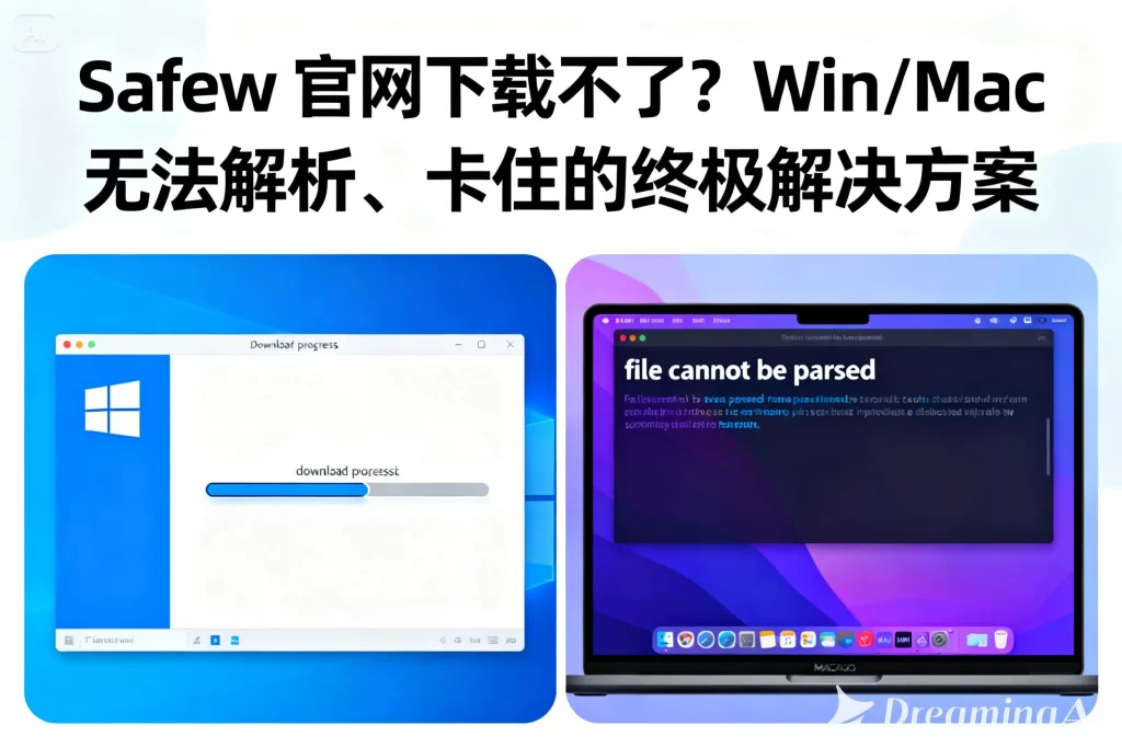 Safew官网下载不了?Win/Mac 无法解析、卡住的终极解决方案